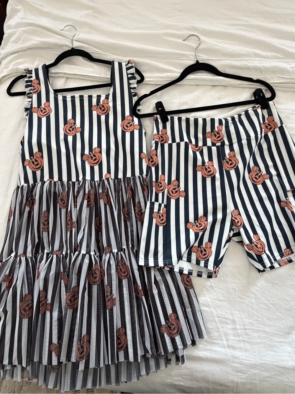 Made by Molly striped Mickey pumpkin adult Women’s mesh dress XXL